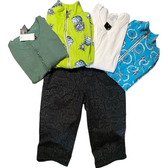 City Streets Black Python Snake Print Capri Pant Small - Picture 12 of 12